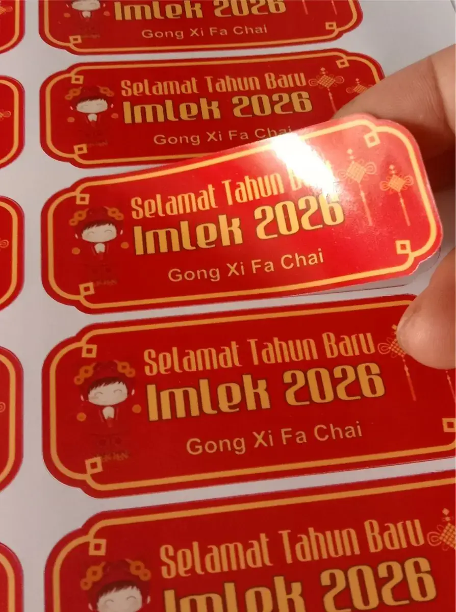 Contoh stiker tema imlek custom